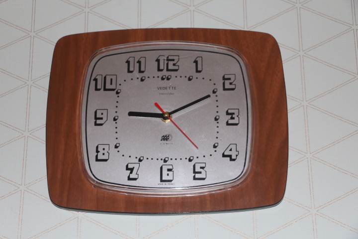 Horloge murale VEDETTE bois et alu