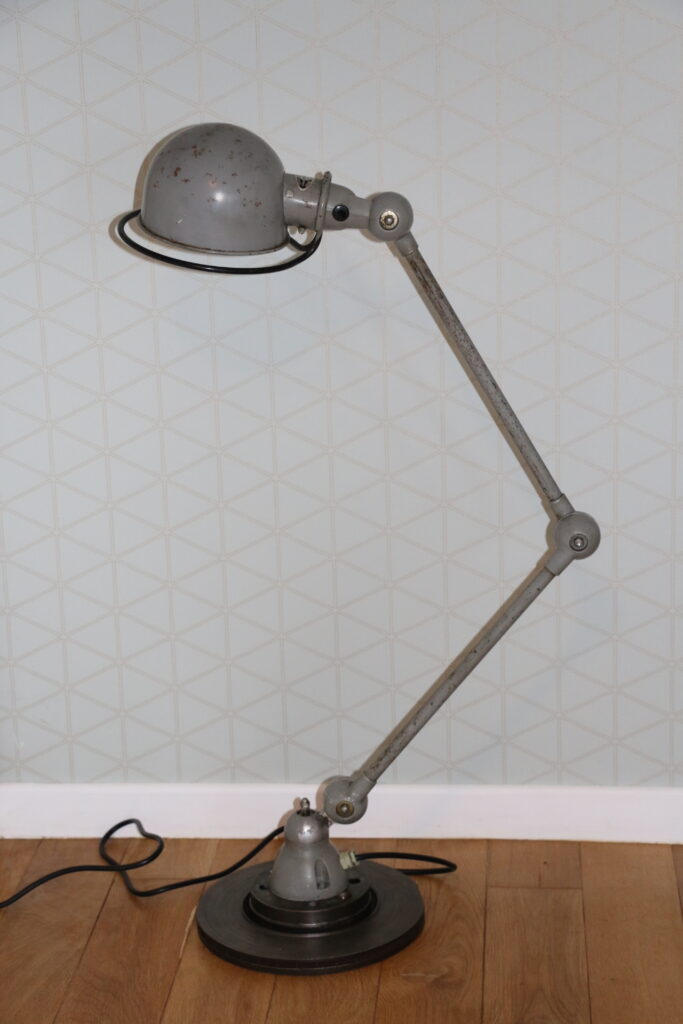 Lampe JIELDE 2 bras grise 1970